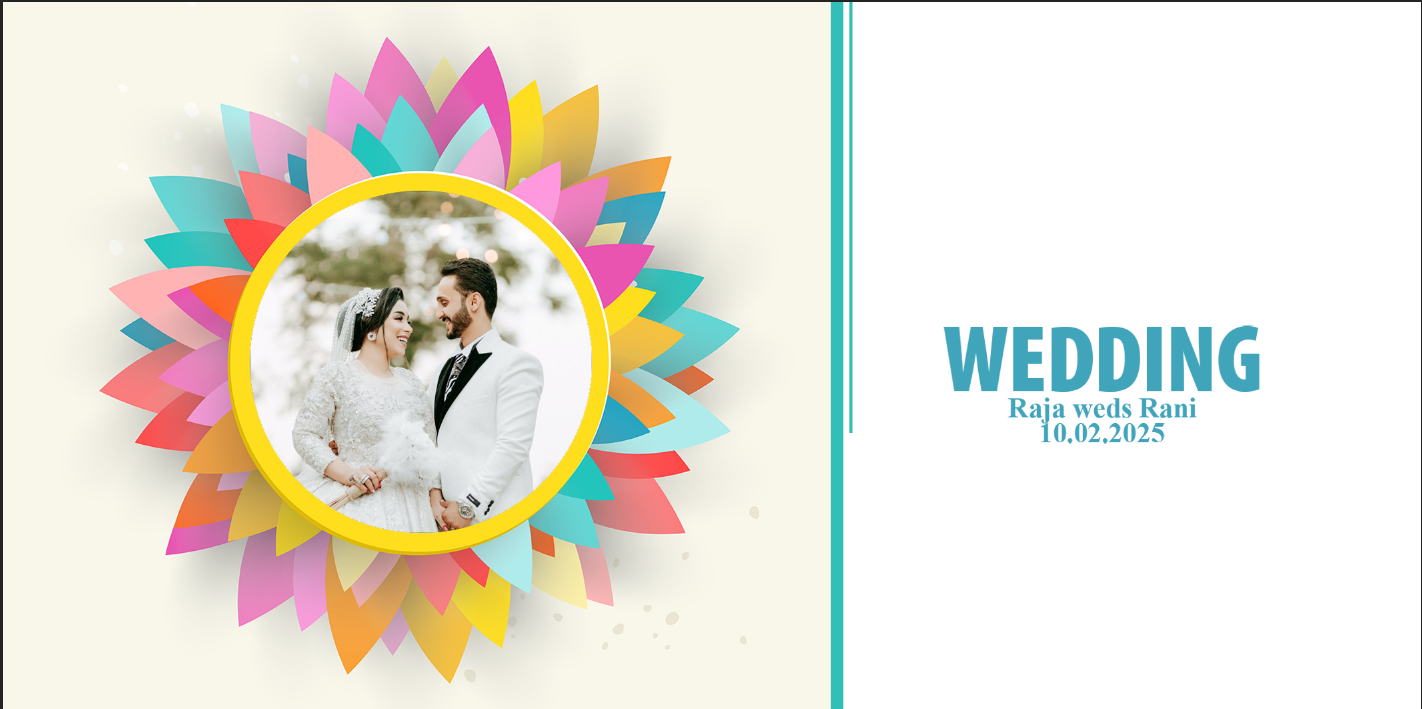 Vibrant Floral Wedding – Custom Photo Print Ceramic Mug (11oz) - Personalized Gift