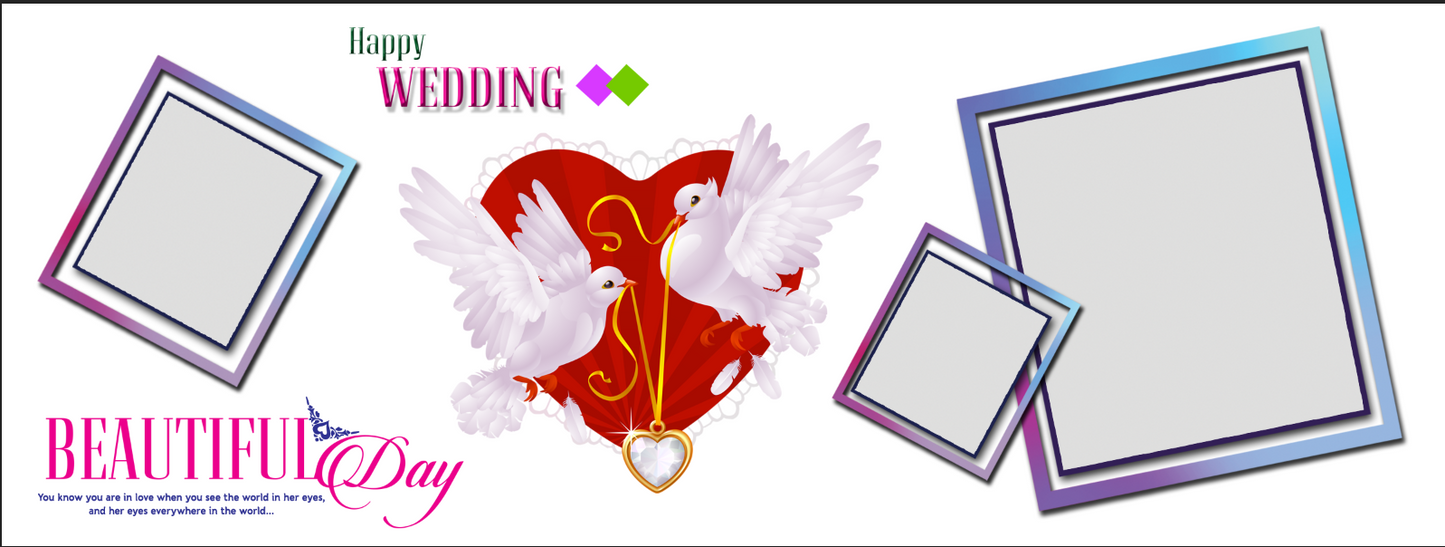 Beautiful Wedding Day – Custom Photo Print Ceramic Mug (11oz) - Personalized Gift 3-Photo Collage