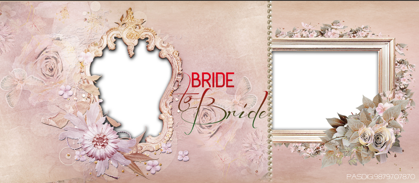 Vintage Rose Bride – Custom Photo Print Ceramic Mug (11oz) - Personalized Gift with Dual Frames