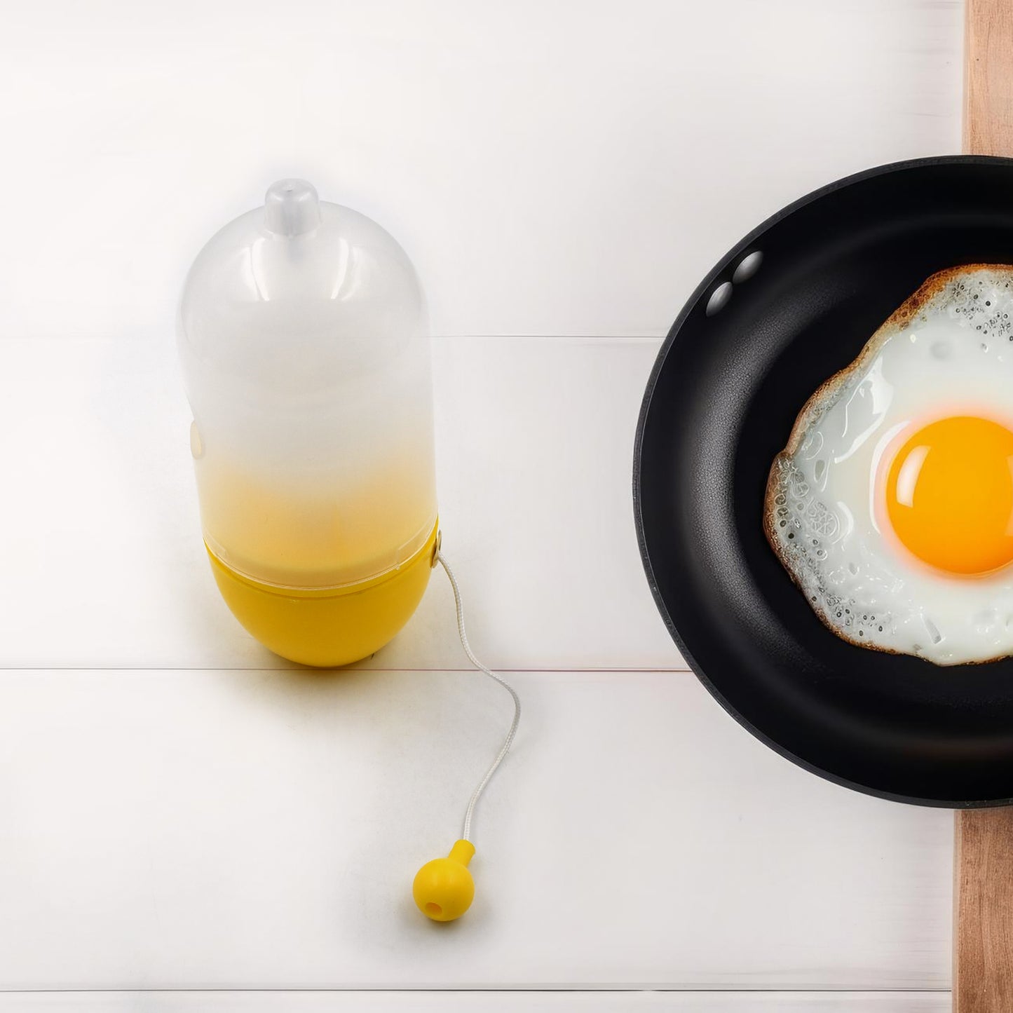 Manual Egg Puller Scrambler Household White Egg Yolk Mixer Kitchen Tool Mix Manual Scrambler Convenient Without Breaking Eggs. - Happy Price - Image 6