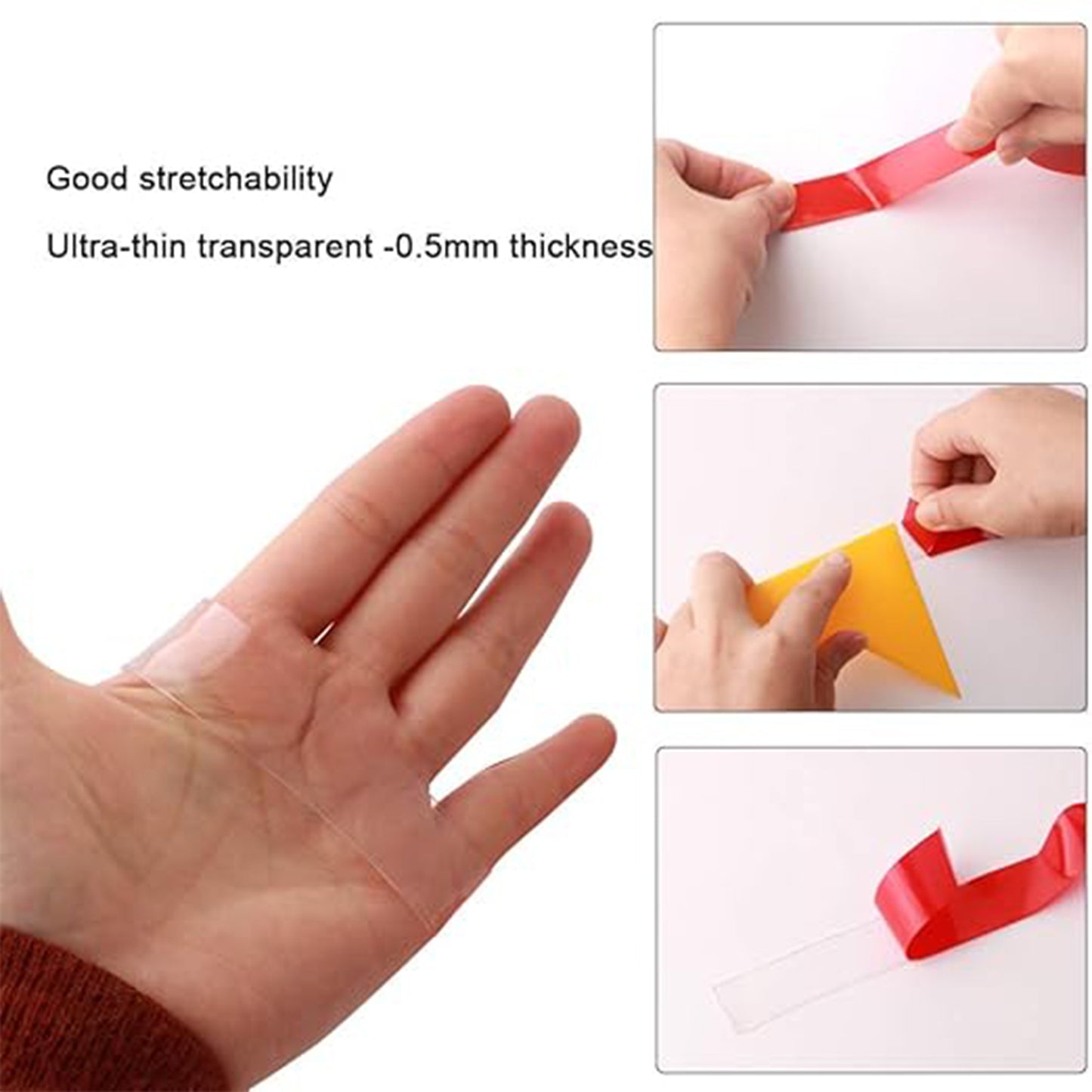Heavy Duty Transparent Acrylic Foam Mounting Tape (3 Mtr Approx  1 Pc) - Happy Price - Image 2