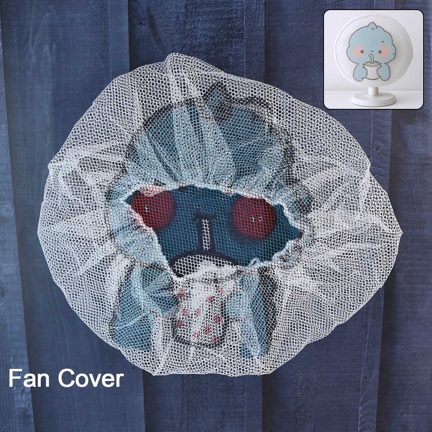 Cute Cartoon Character Fabric Mesh Fan Cover (1 Pc  Mix Design) - Happy Price - Image 3