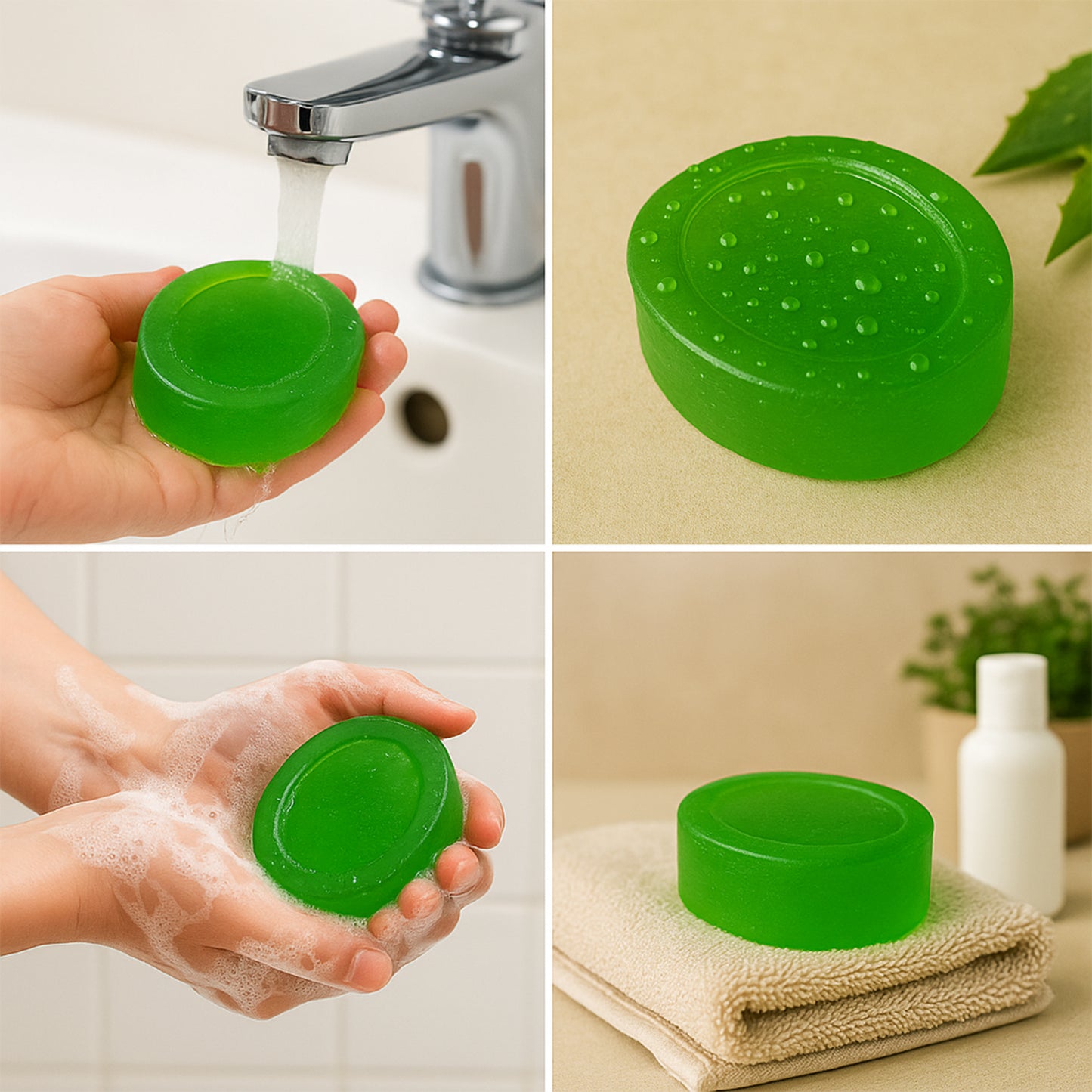 Doctor Chhoices Aloe Vera Herbal Bath Soap Bar - 1 Pc