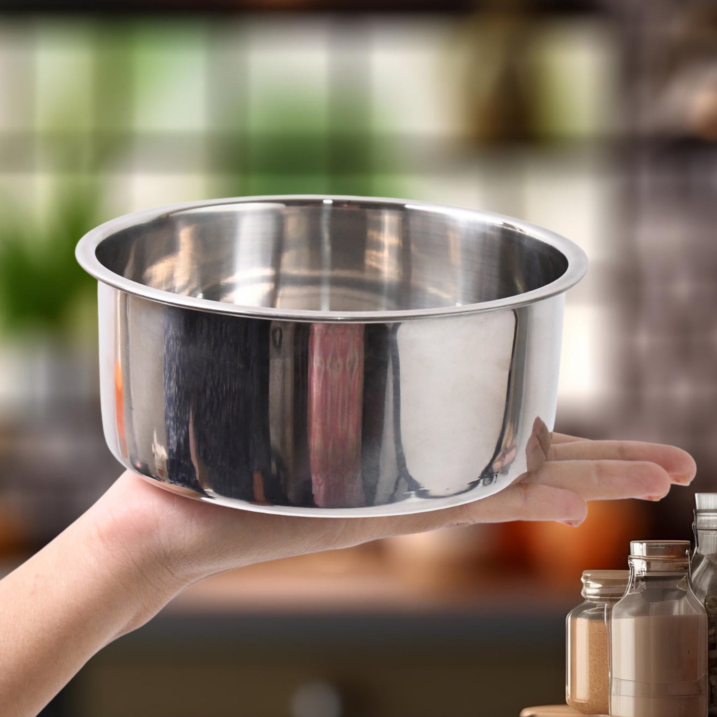 Stainless Steel Table Small Dish Bowl Plate Set For Side Dish Sauce  (1 Pc) - Happy Price - Image 2
