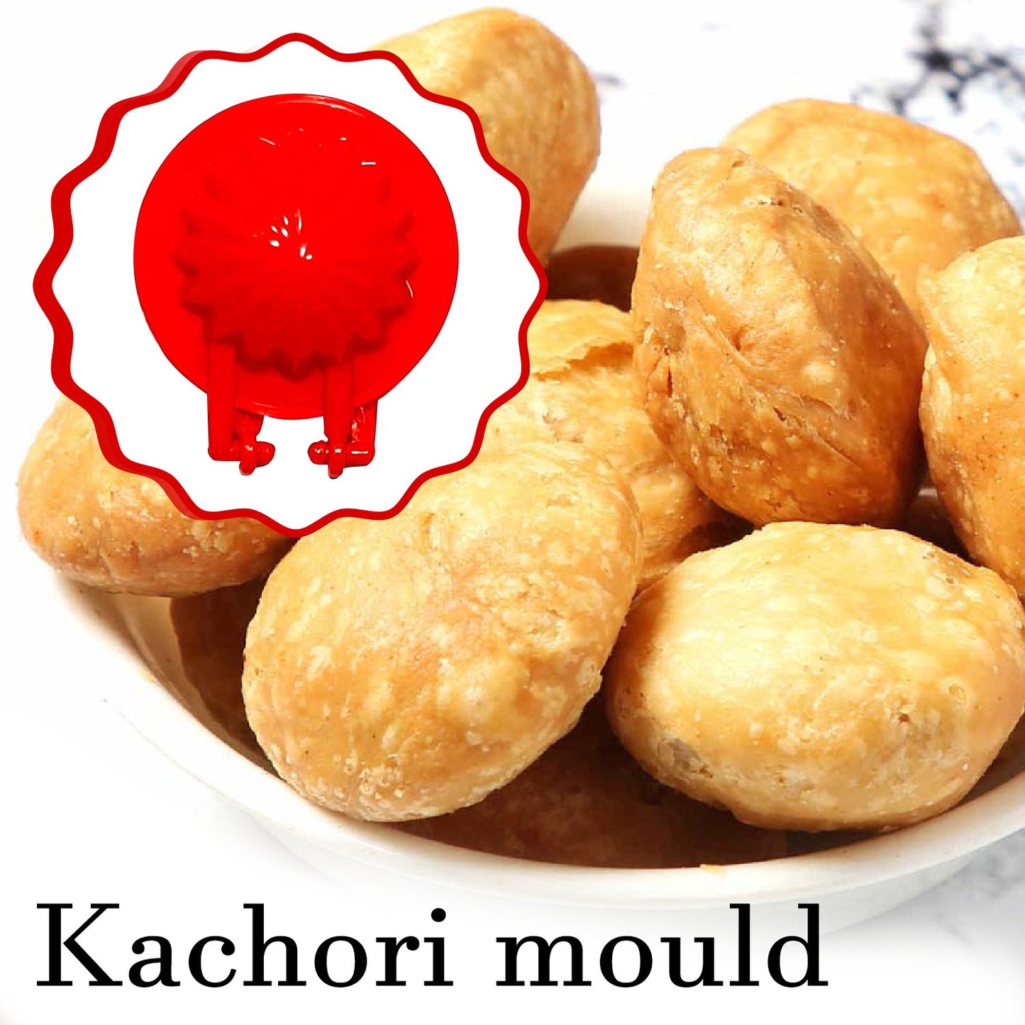 4 Pcs Plastic Red Kitchen Tool Mould Dough Press - Happy Price - Image 5