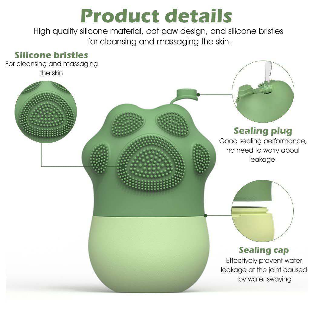 Ice Roller For Face Massage  Eye Anti-leak Silicone Ice Face Roller Ice Mould With Cleansing Brush Ice Facial Roller For Eliminate Edema  Calm Skin Shrink Pore Women Skin Care - Happy Price - Image 5
