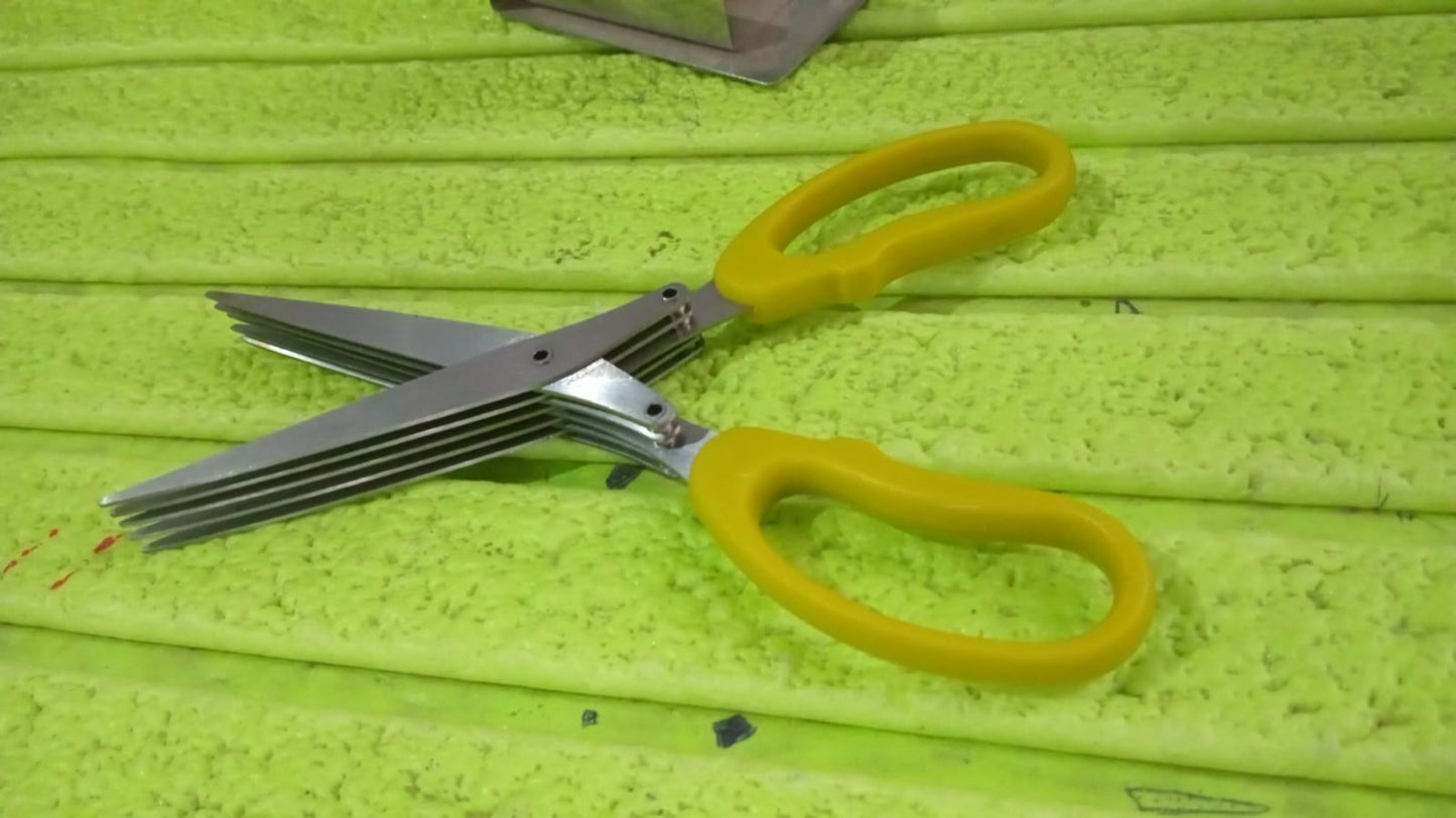 Multifunction Vegetable Stainless Steel Herbs Scissor With 5 Blades (1 Pc) - Happy Price - Image 7