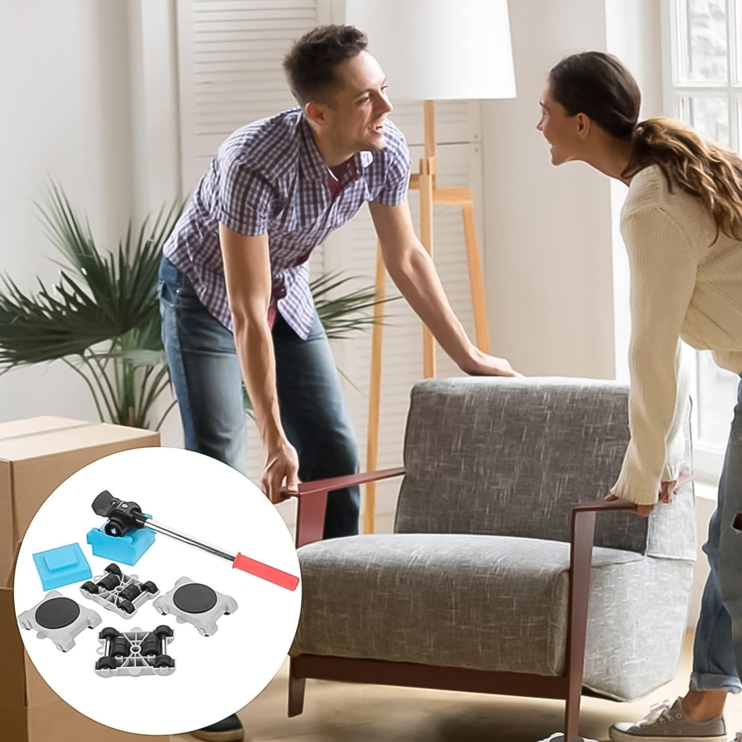 Furniture Lifter Tool Furniture Dolly Furniture Lifters Tool Set (1 Set  8 Pc) - Happy Price - Image 4