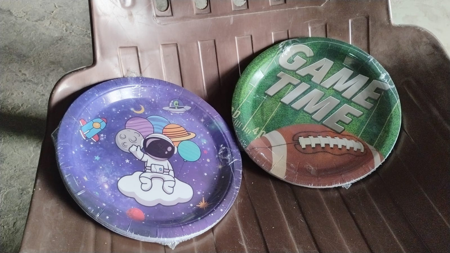 Round Plates Disposable Paper Plates  Happy Birthday Gift (10 Pcs Set  Mix Design) - Happy Price - Image 7