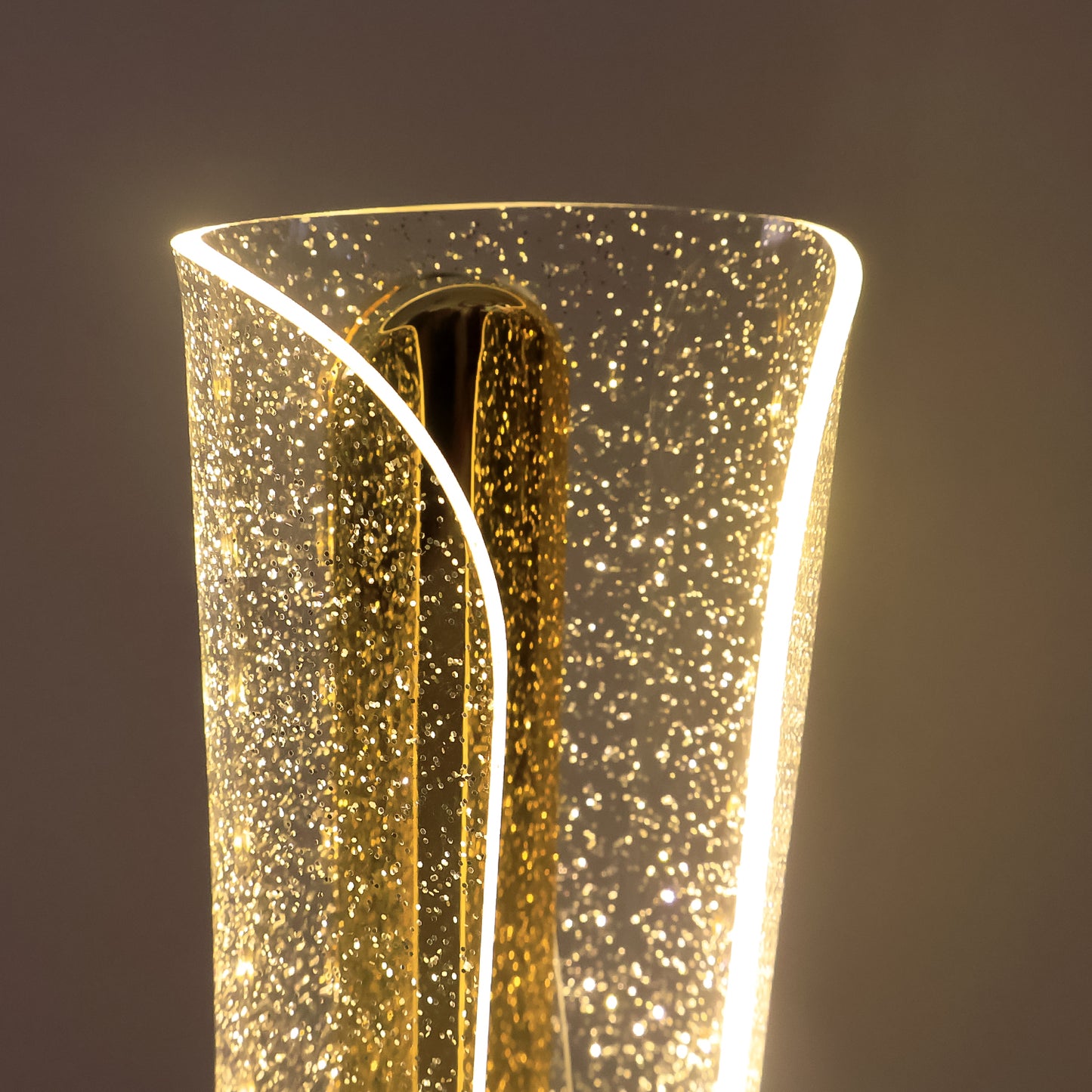 Tall Crystal Cylinder LED Table Lamp with USB Charging - Modern Bedside & Desk Light (1 Pc) - Happy Price - Image 5