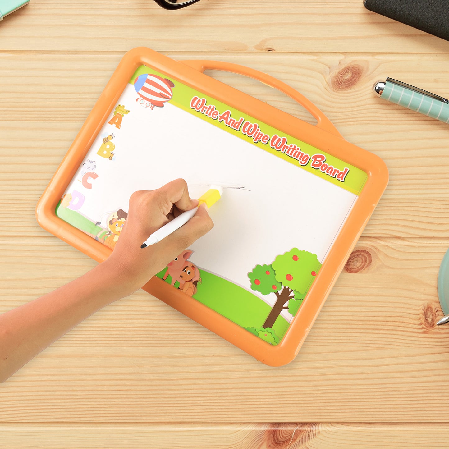 2-in-1 Double-sided Write And Wipe Educational Drawing Board For Kids (1 Set) - Happy Price - Image 6