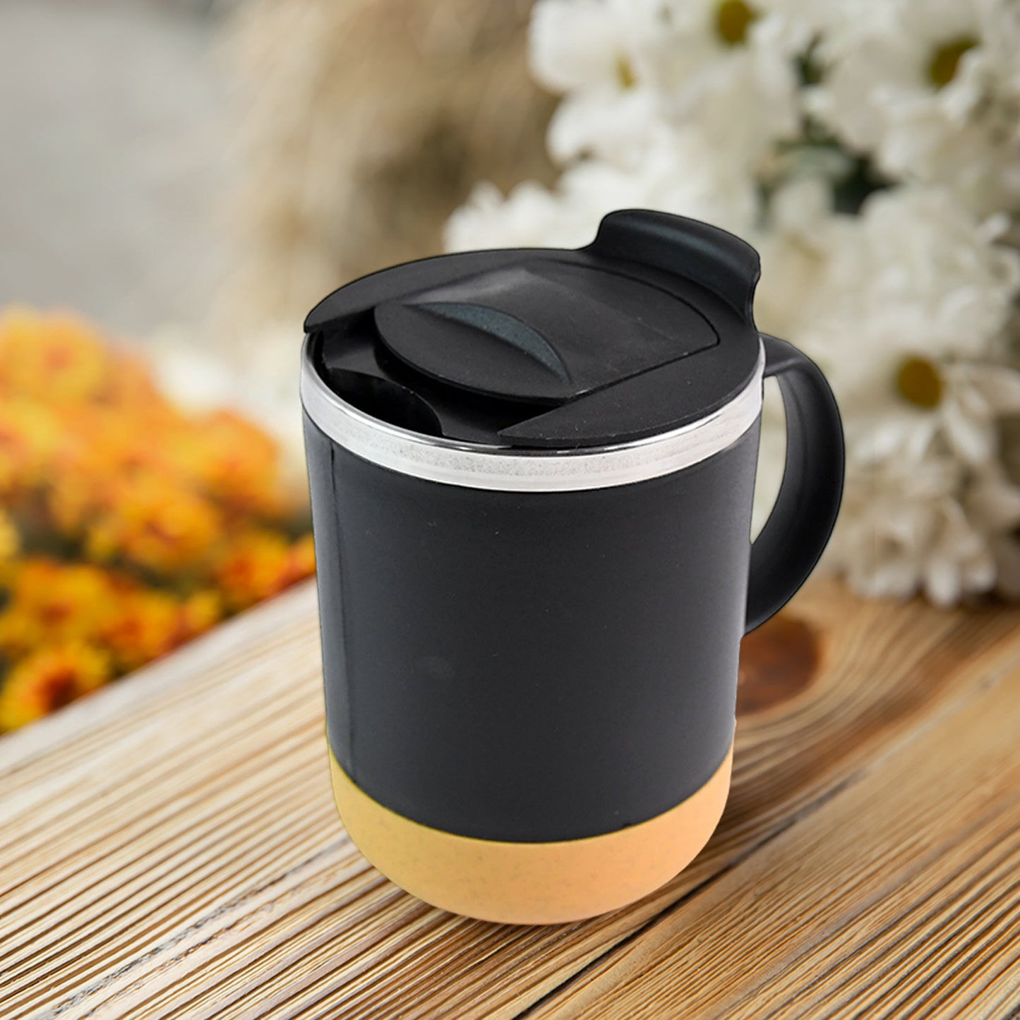 Insulated Coffee Mug With Spill-proof Lid (Approx 350ml  1 Pc) - Happy Price - Image 5