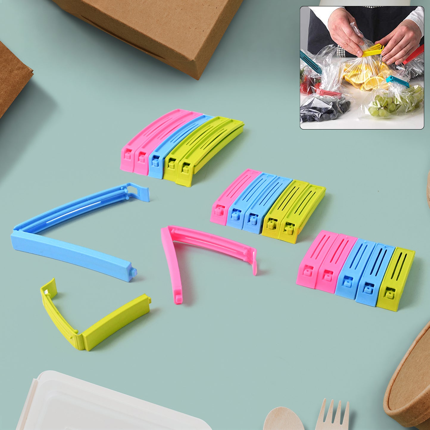 Multipurpose Plastic Pouch Sealer Clips (18 Pc) - Happy Price - Image 2