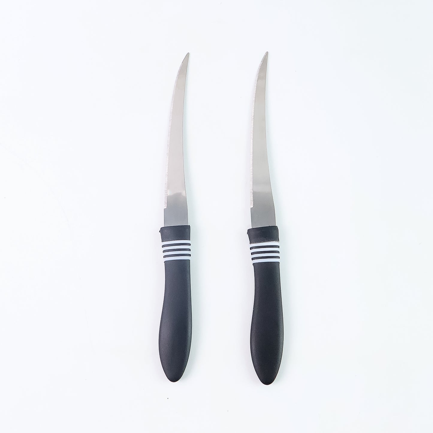 Premium Curved Serrated Stainless Steel Kitchen Knife Set (Mix Color  2 Pc) - Happy Price - Image 2