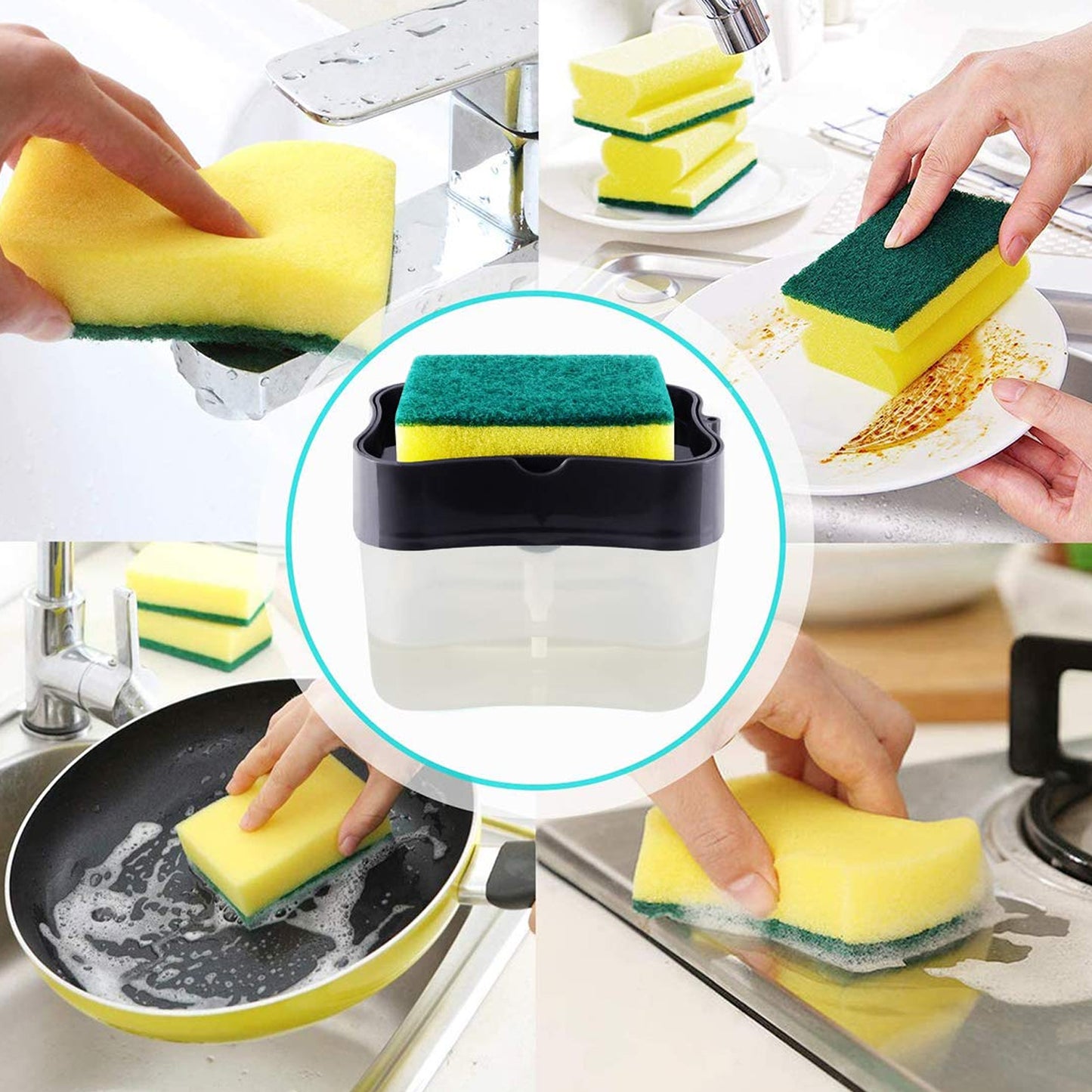 2 In 1 Soap Dispenser For Dishwasher Liquid Holder Liquid Dispenser Through Pump (1 Pc) - Happy Price - Image 6