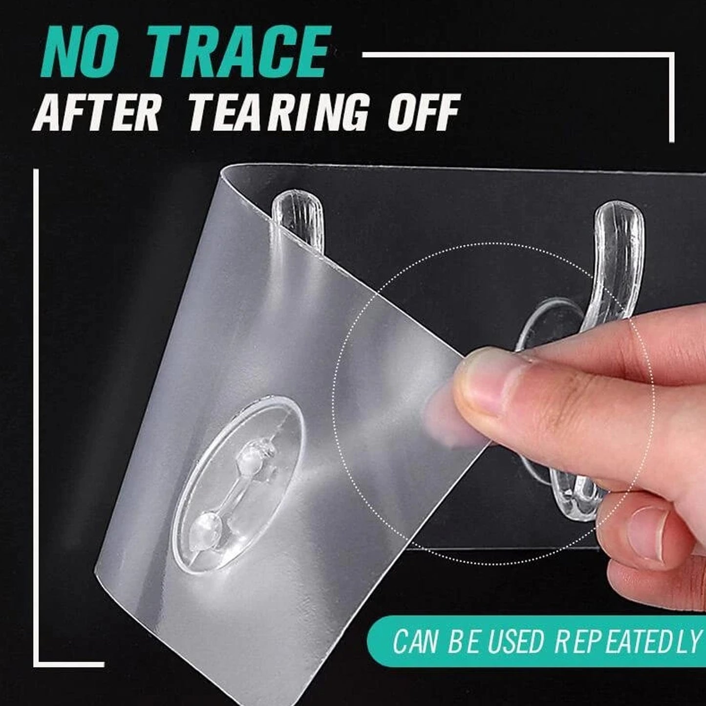 Adhesive Transparent Heavy Duty Wall Hook - Happy Price - Image 4
