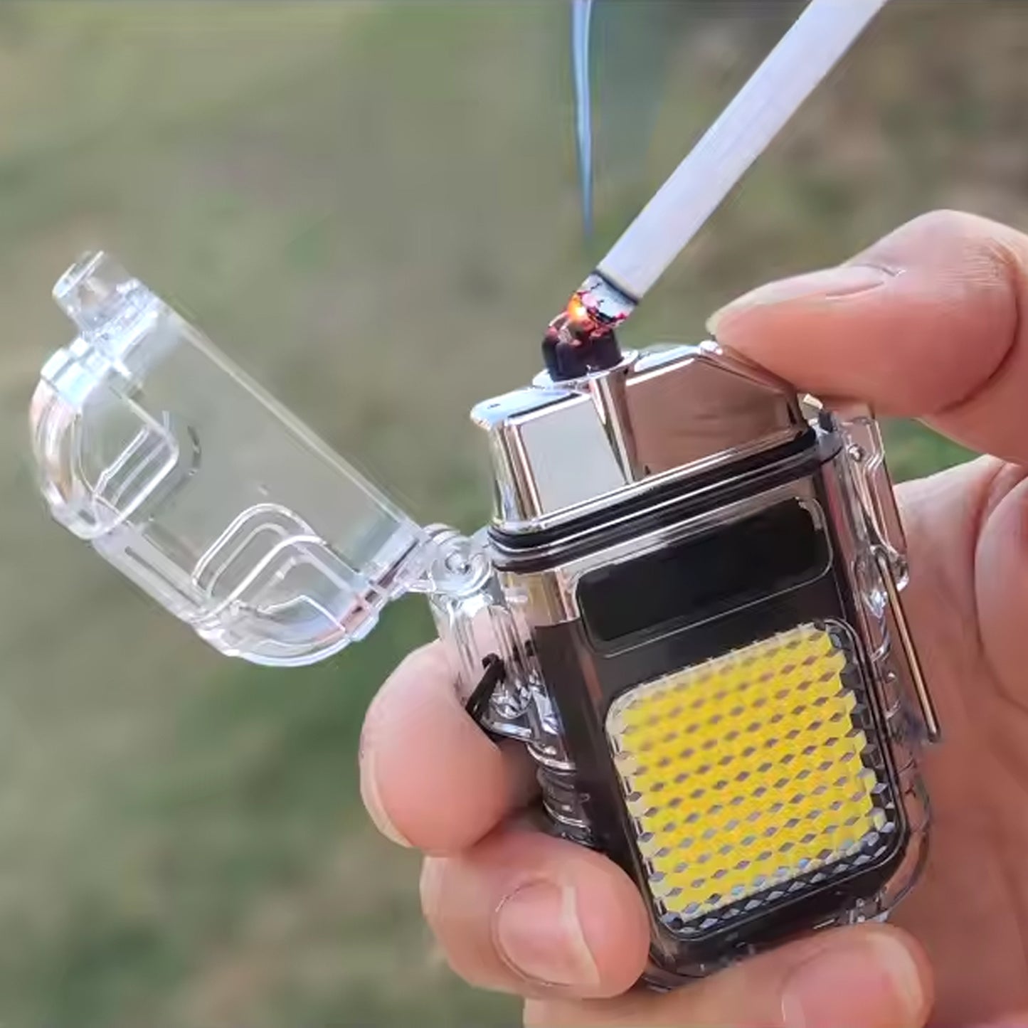 Usb Rechargeable Electric Lighter  3 Modes Cob Flashlight (1 Pc) - Happy Price - Image 4