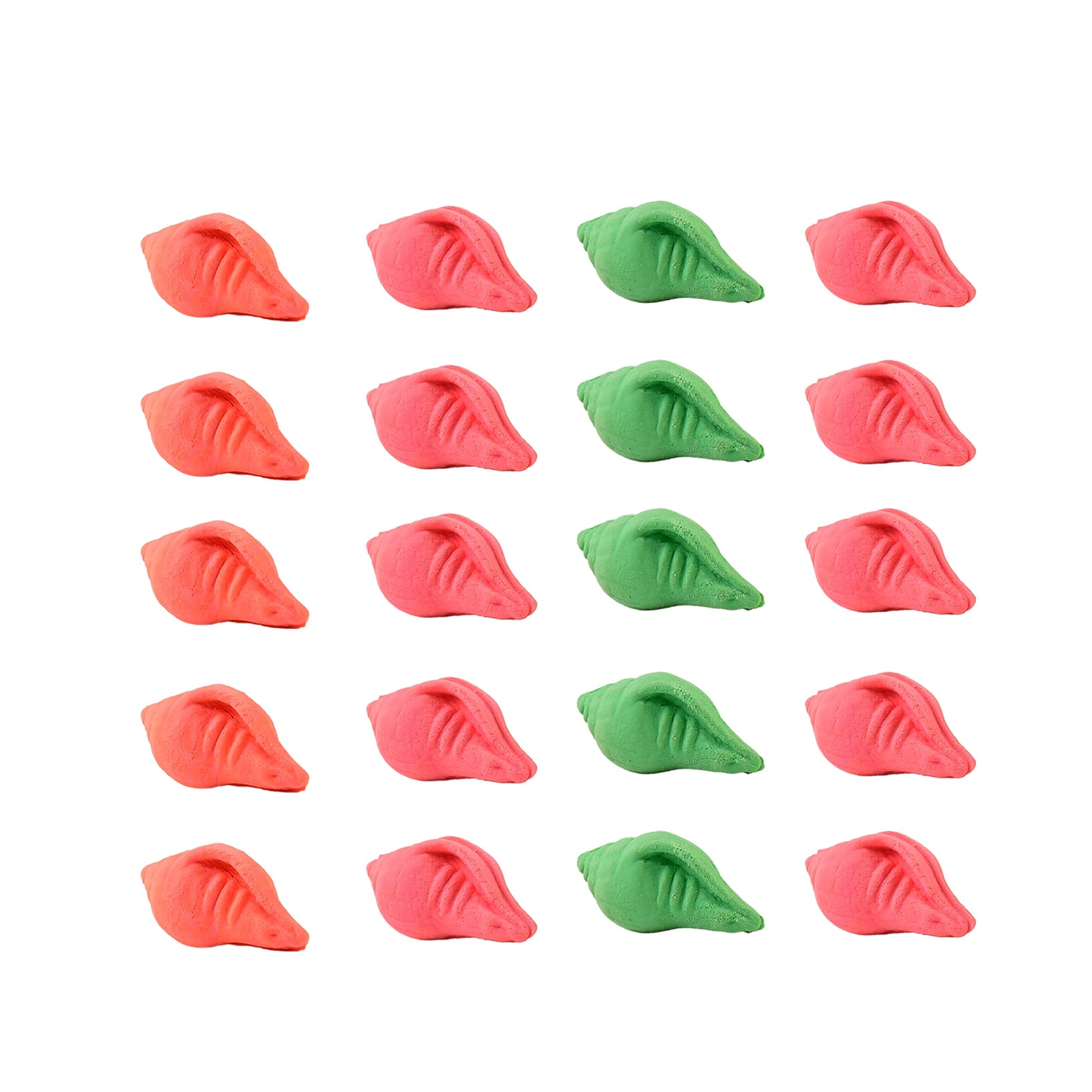 Shankh Shape Eraser Rubber (20 Pc  Mix Colour  Design) - Happy Price - Image 2