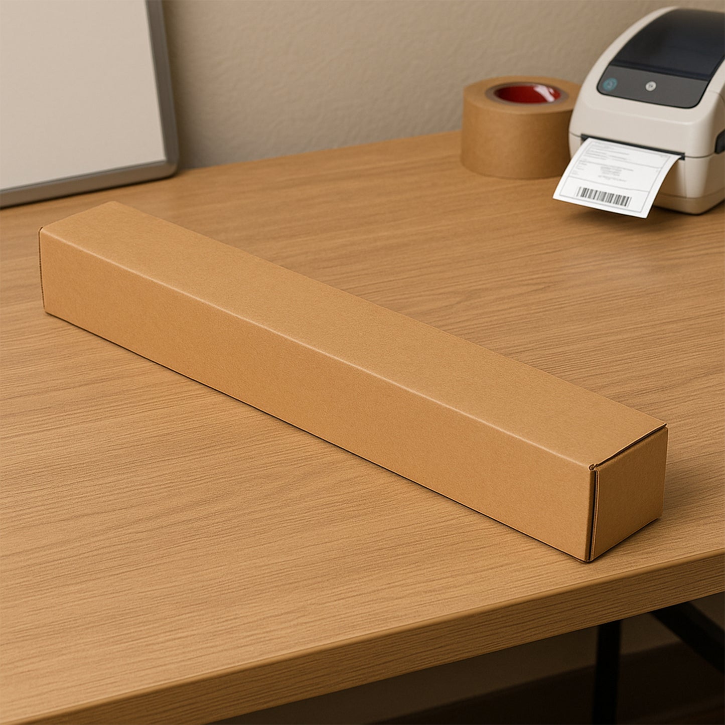 Durable Brown Corrugated Box for Secure Packaging - 7x66x9 cm, 1 Pc