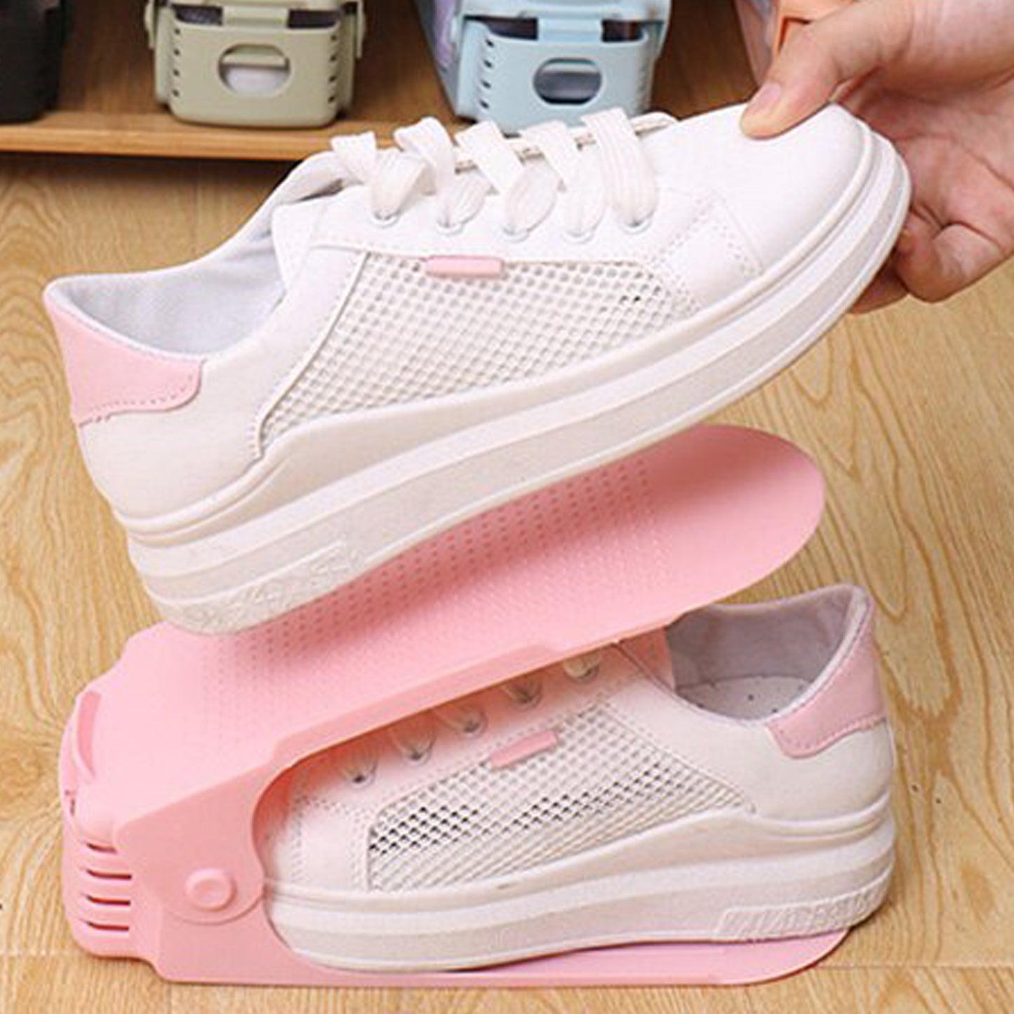 Adjustable Folding Shoe Slots Organizer. - Happy Price - Image 7
