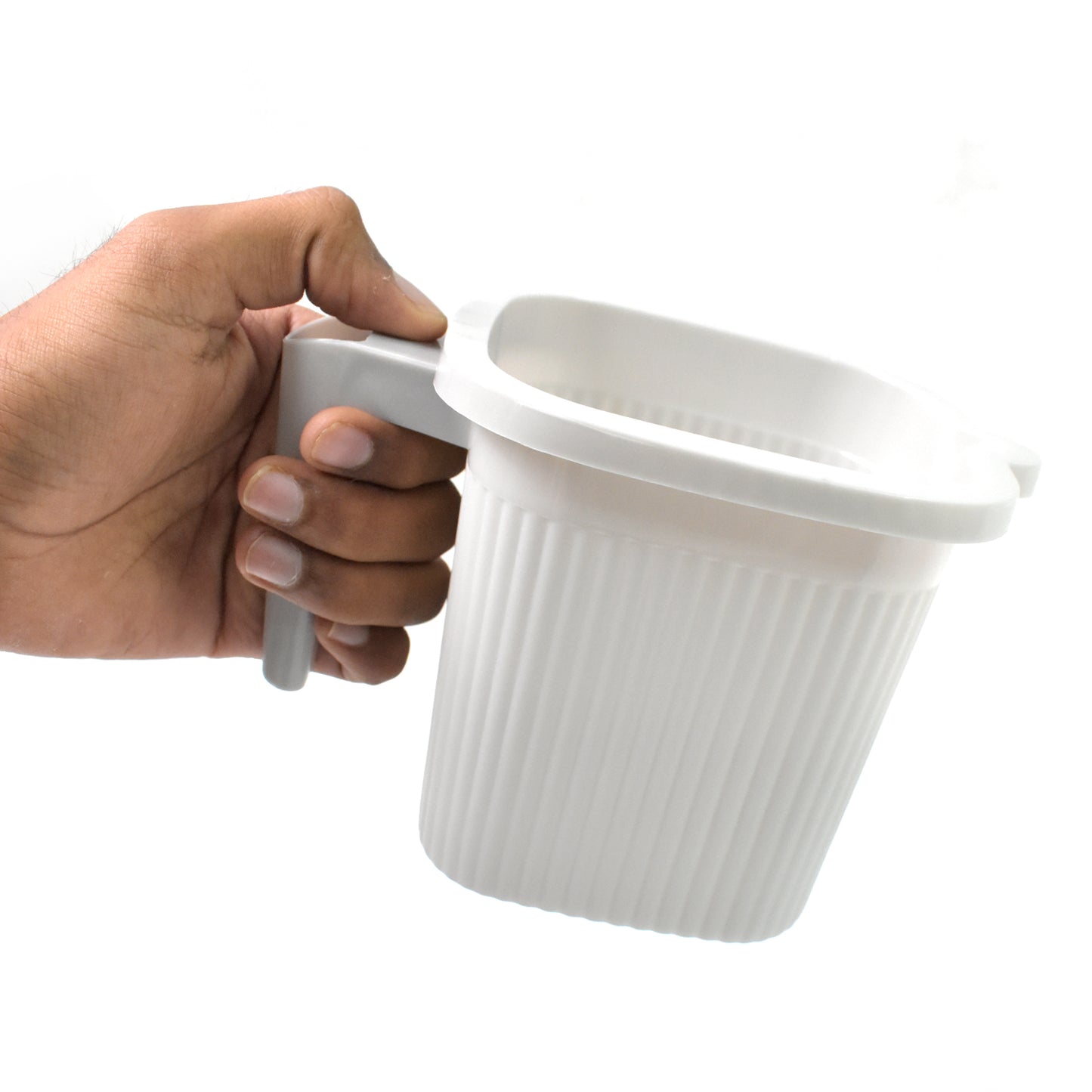Plastic Square Bath Water Mug (4 Pc  1000 Ml  Mix Color) - Happy Price - Image 4