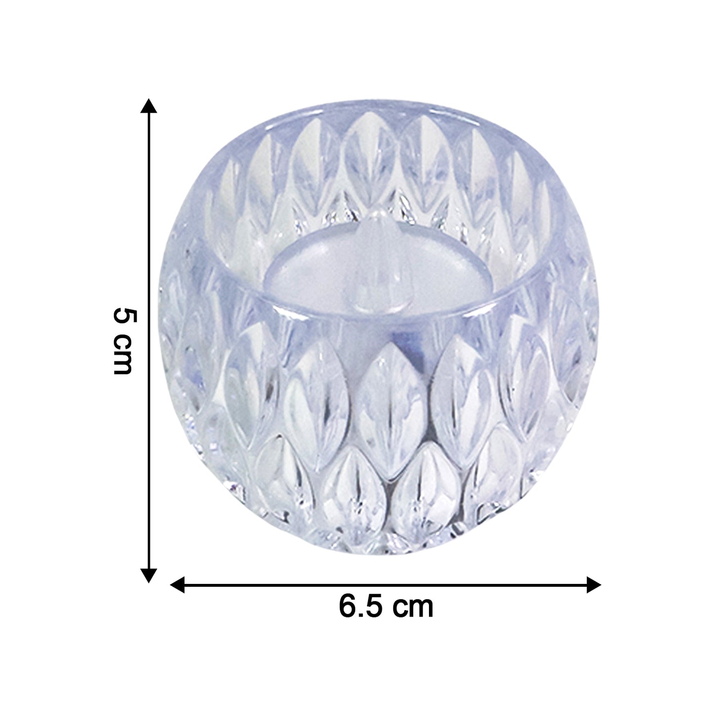 Crystal Design LED Tealight Candles - 6 Pc Set for Festive Decor - Happy Price - Image 3
