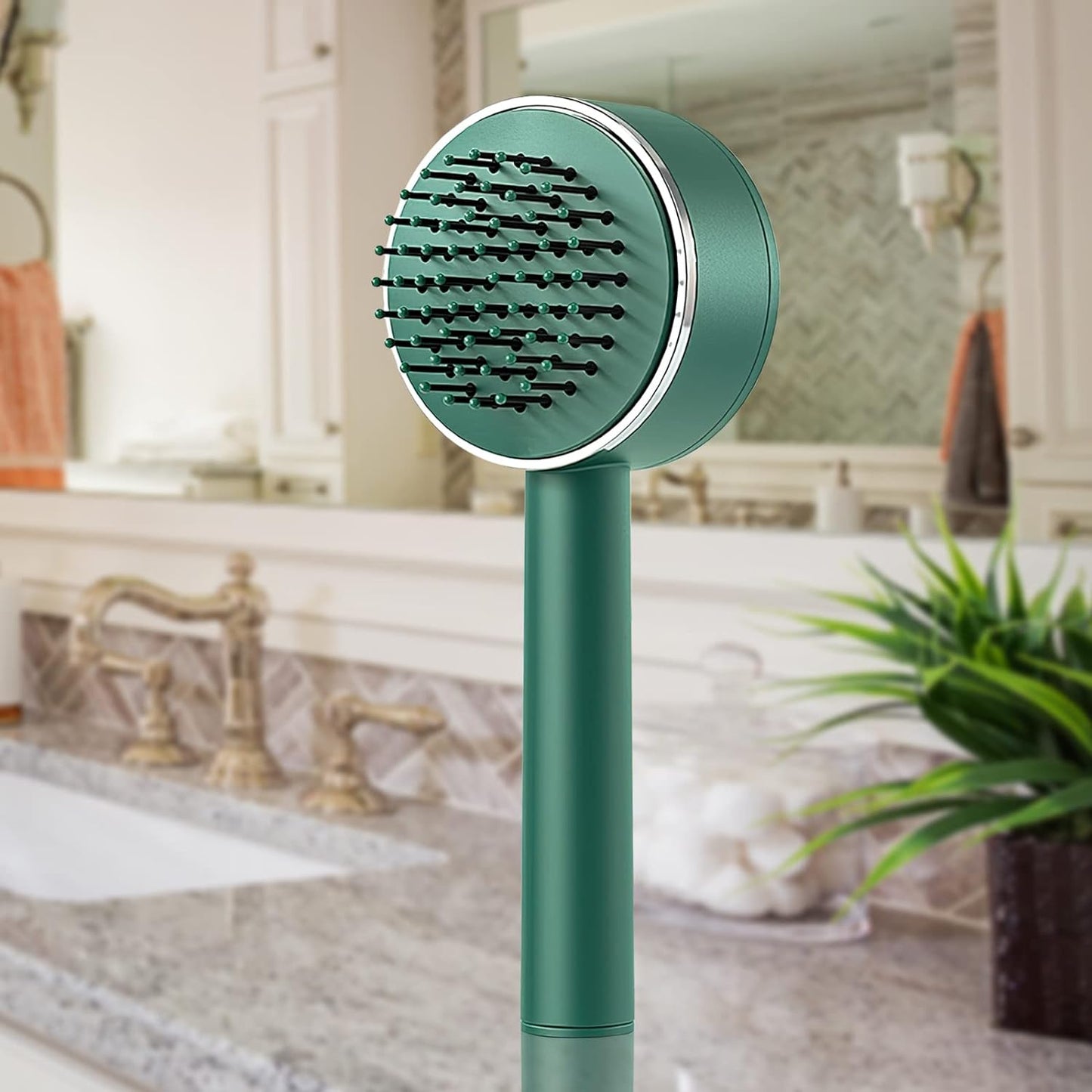 Air Cushion Massage Brush Airbag Massage Comb With Long Handle Self-cleaning Hair Brush Detangling Anti-static For All Hair - Happy Price - Image 6