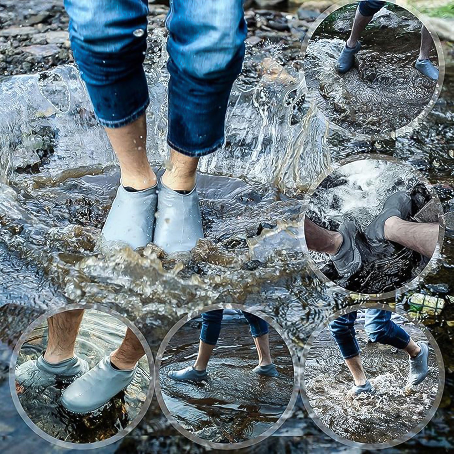 Non-slip Silicone Reusable Waterproof Rain Shoes Covers (1 Pair  Small  Mix Color) - Happy Price - Image 3