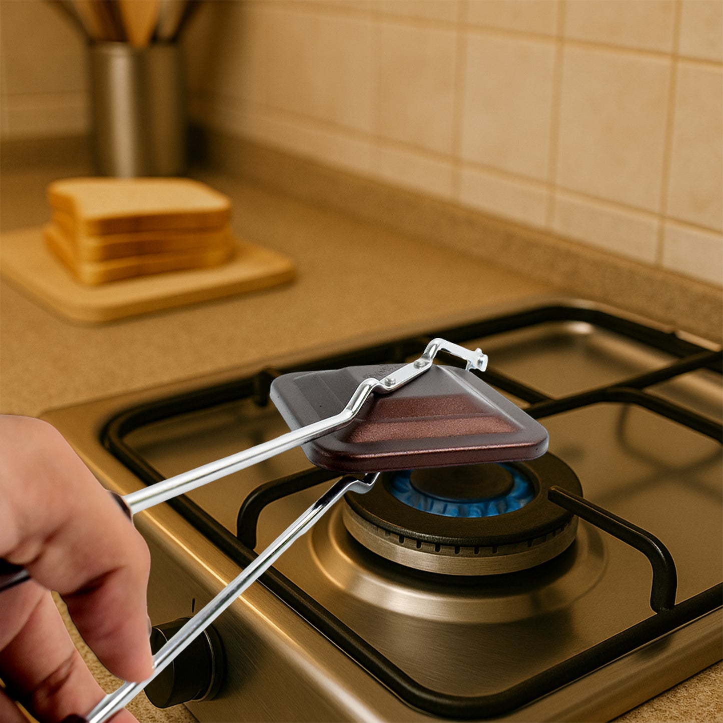Apex Regular Non-stick Flame-based Sandwich Toaster - Happy Price - Image 4