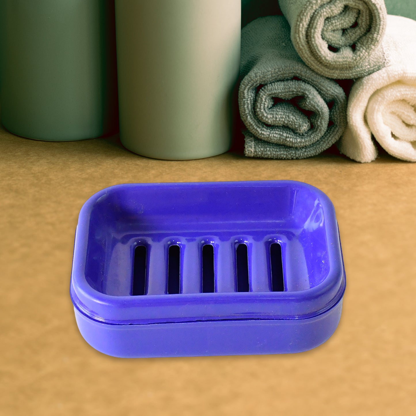 Premium Quality Rectangular Blue Plastic Soap Case (1 Pc) - Happy Price - Image 7