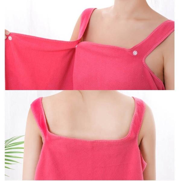 1453a Soft Cotton Bathrobe For Girls  Women  Bath Robe Towel For Women Quick Dry Dress Towel For Ladies. - Happy Price - Image 3