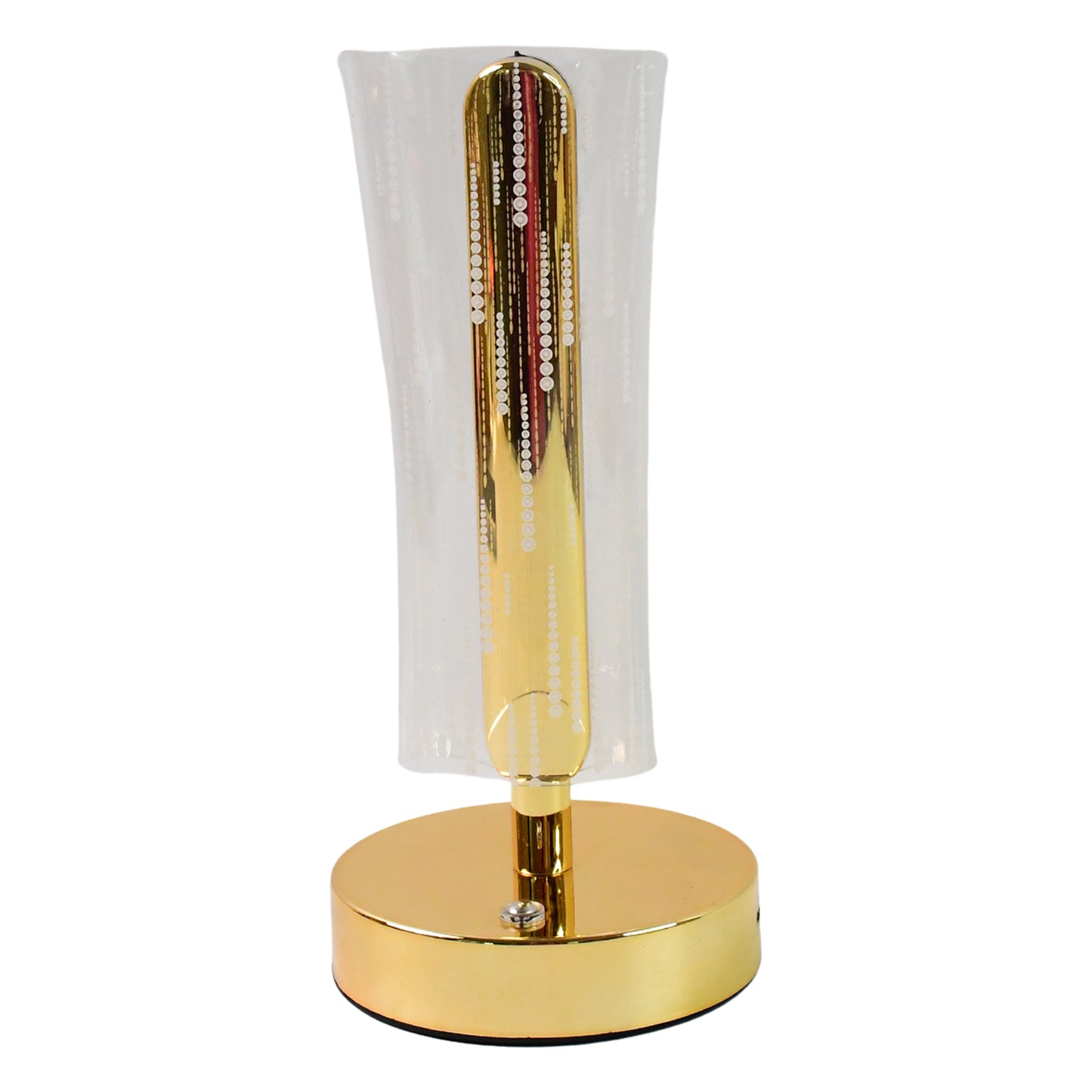 Crystal LED Table Lamp with Golden Base - USB Rechargeable Decorative Light (1 Pc) - Happy Price - Image 2