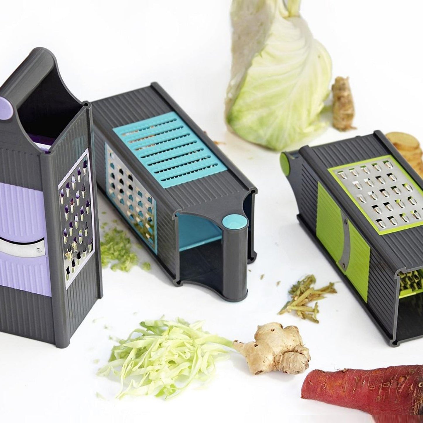 4 In 1 Plastic Vegetable And Fruit Grater And Slicer For Kitchen - Happy Price - Image 2