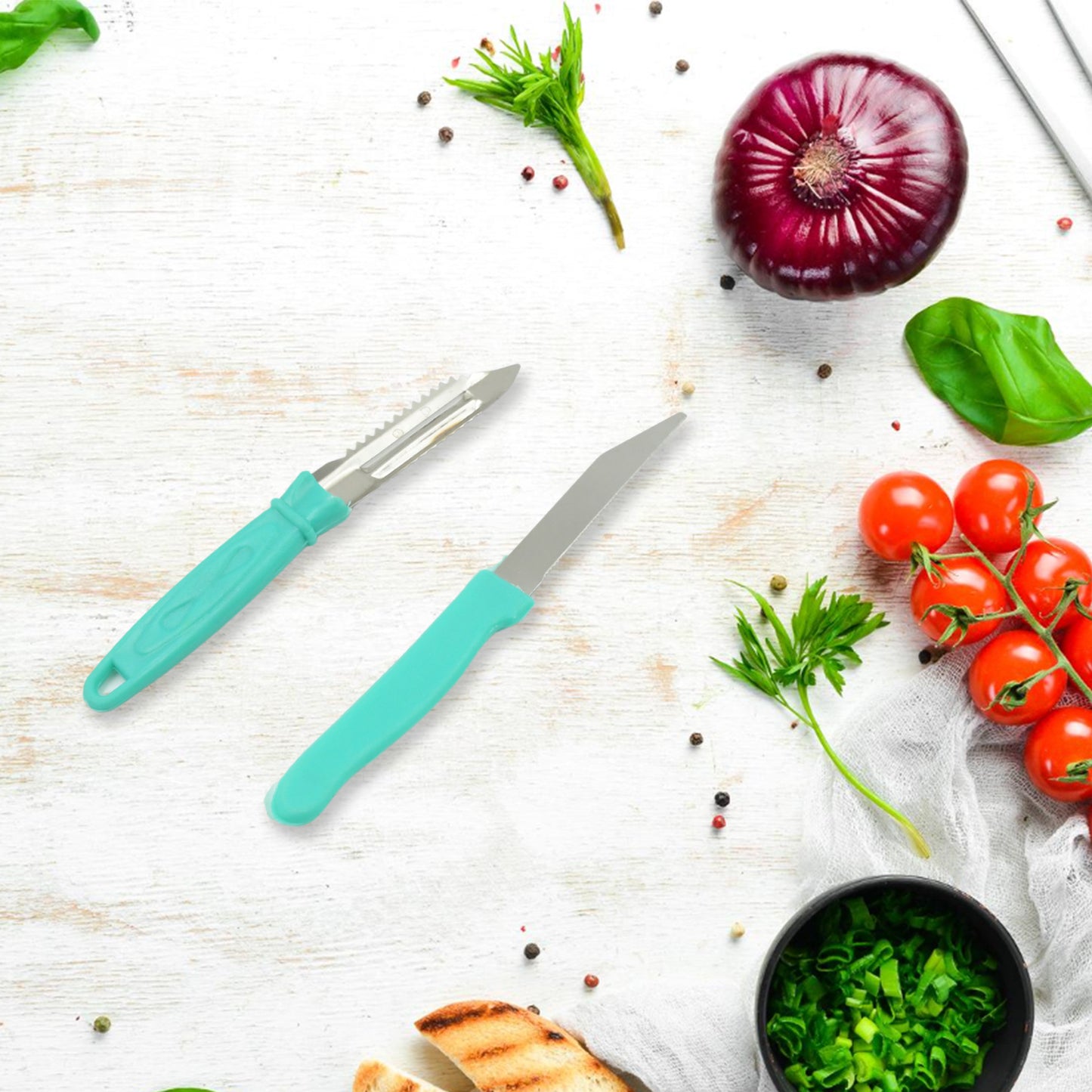 3 In 1 Kitchen Combo - Kitchen Lighter Stainless Steel Knife And Peeler - Happy Price - Image 3