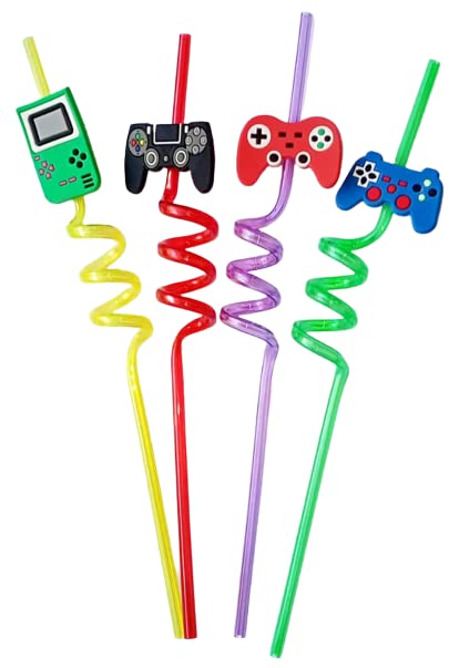 Reusable Straws Are Perfect For Kids Summer Parties. Plastic Straws Reusable Drinking Straws With Cartoon Decoration For Kids Birthday Party Favorsnbspor Other Summer Celebration (4 Pc Set) - Happy Price - Image 2