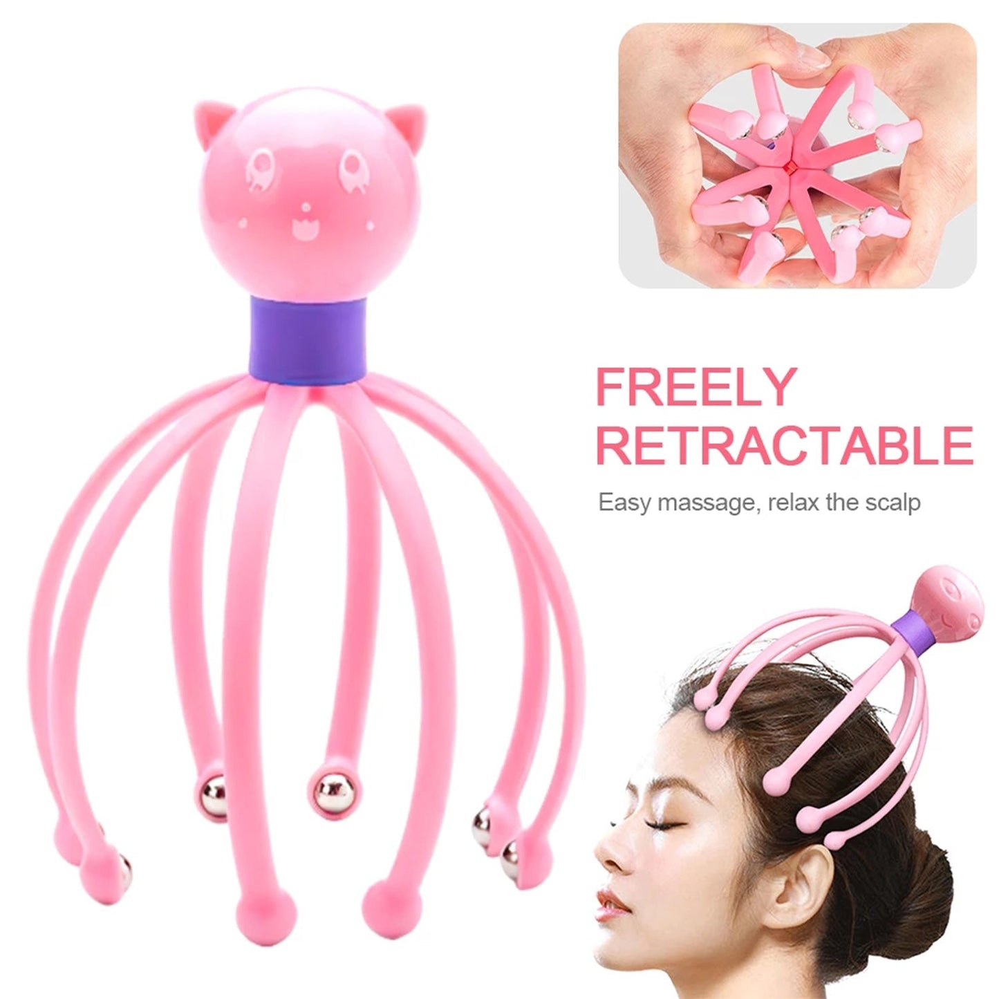 Octopus Stress Relief Therapeutic  Scalp Massager - Happy Price - Image 2