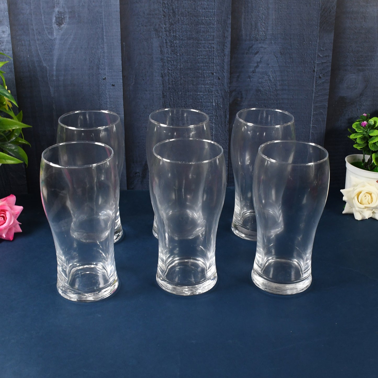 Juice Water Glass Tumbler Pure Glass (6 Pcs Set) - Happy Price - Image 2