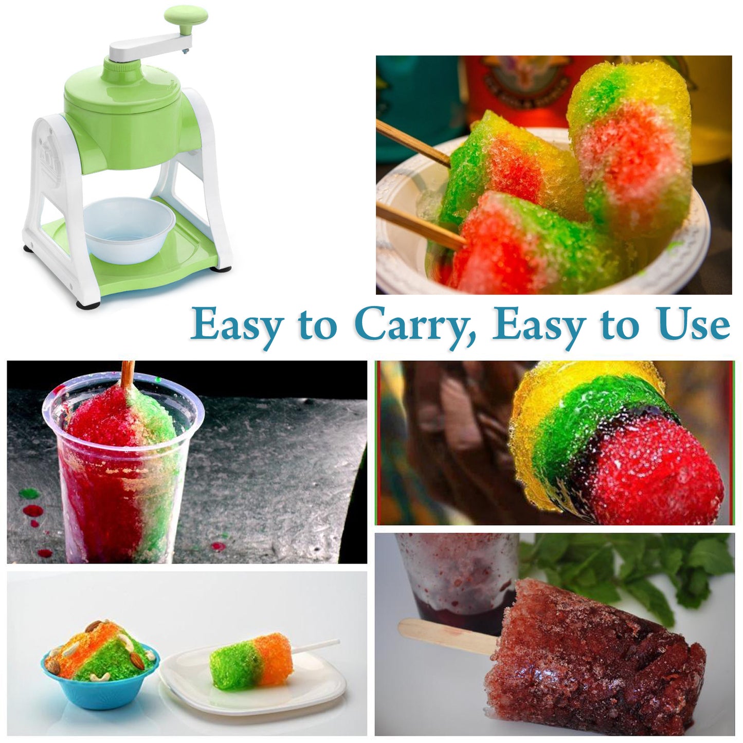 Ice Gola Maker Ice Snow Maker Machine  Ice Crusher  Indoor Outdoor Manual With Steel Blade  Antislip Grip - Happy Price - Image 5
