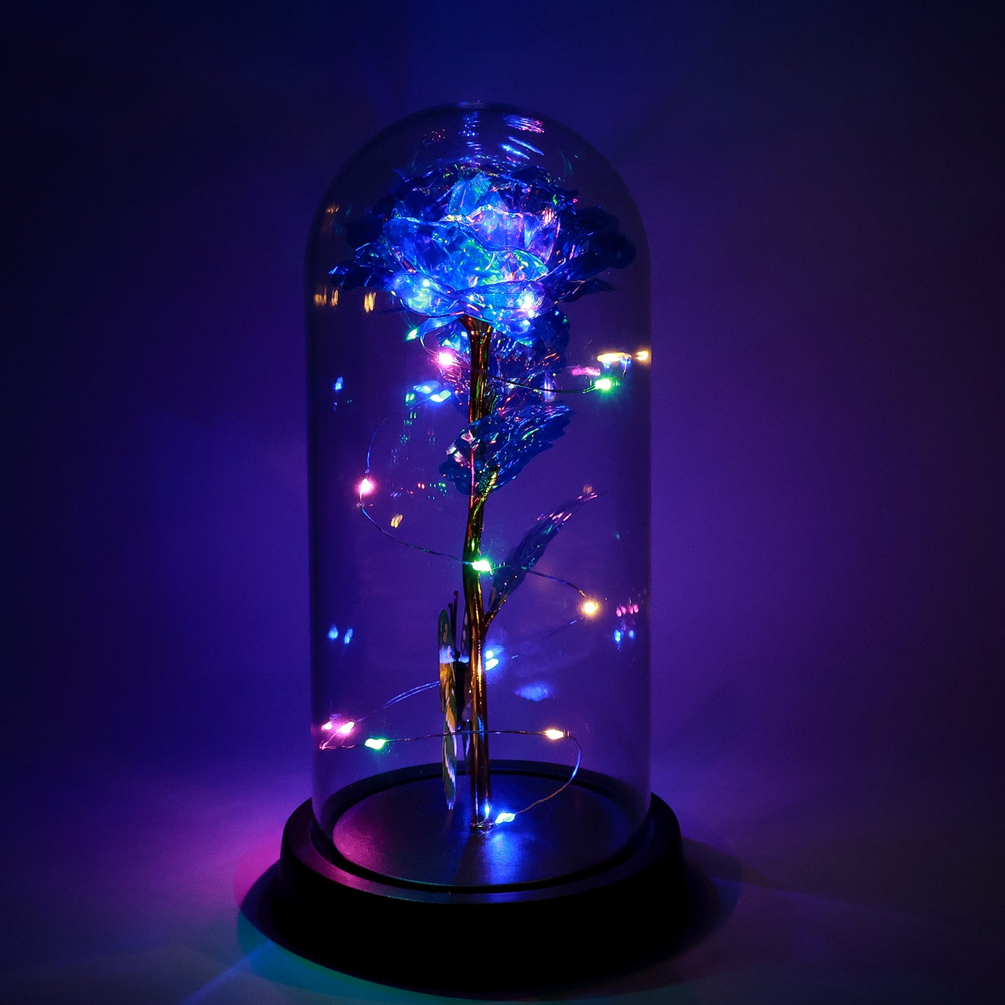 Led-powered Eternal Rose In Plastic Dome (1 Pc  Battery Not Included) - Happy Price - Image 3