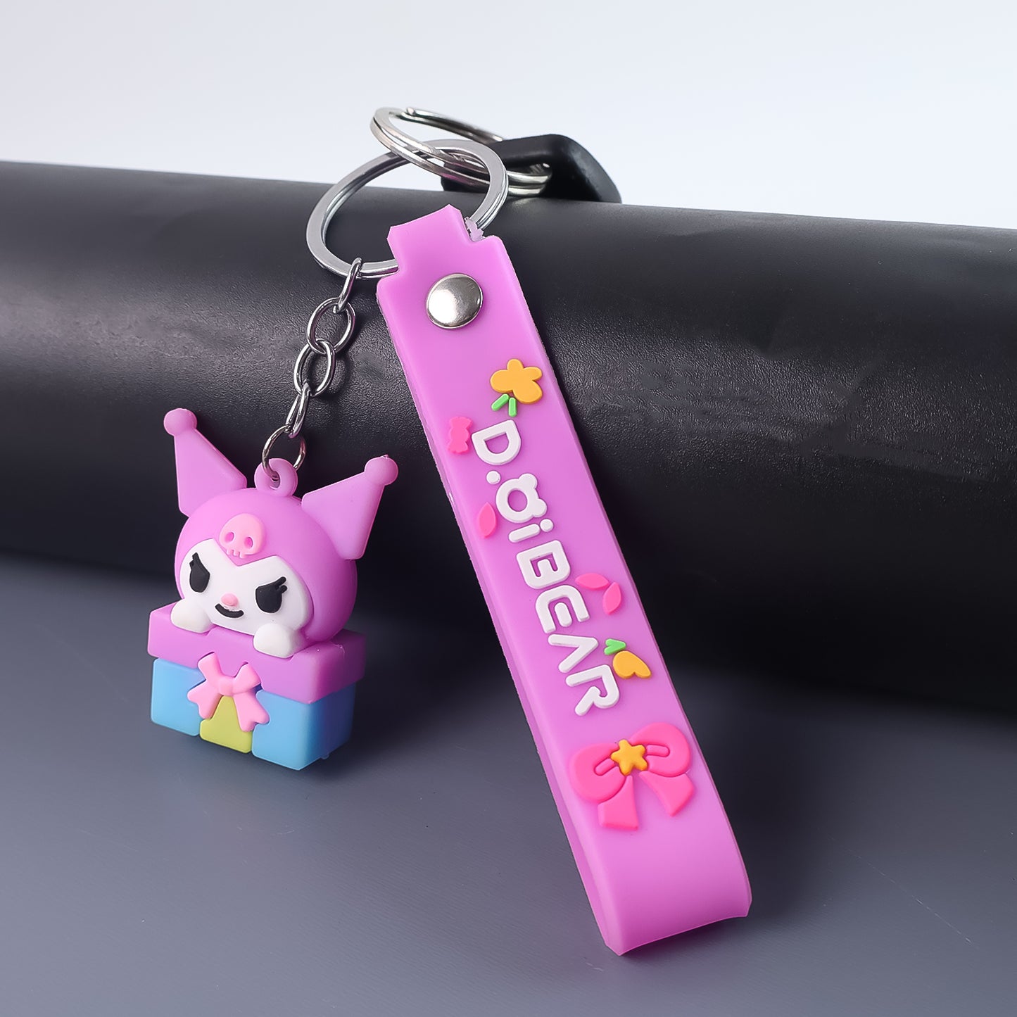 Cute Cartoon Silicone 3d Key Chain With Metal Hook  Strap (Pack Of 1) - Happy Price - Image 5