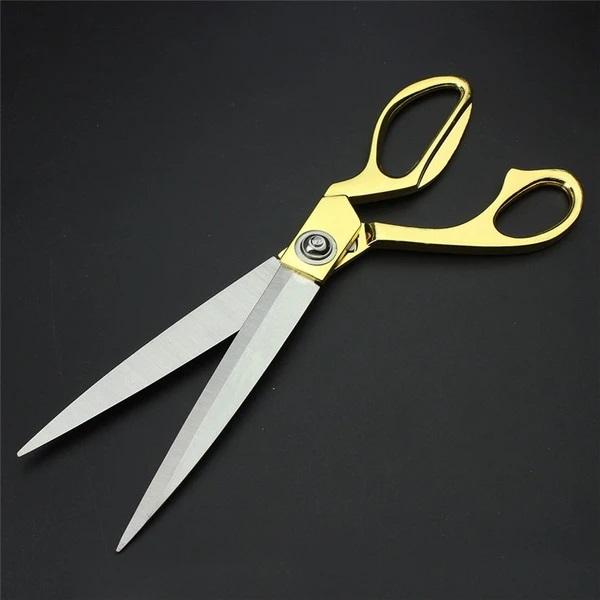 Stainless Steel Tailoring Scissor Sharp Cloth Cutting For Professionals (8.5inch) (Golden) - Happy Price - Image 5