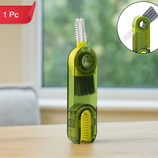 2-in-1 Dual Head Cleaning Brush for Bottles, Straws & Tight Spaces (1 Pc)