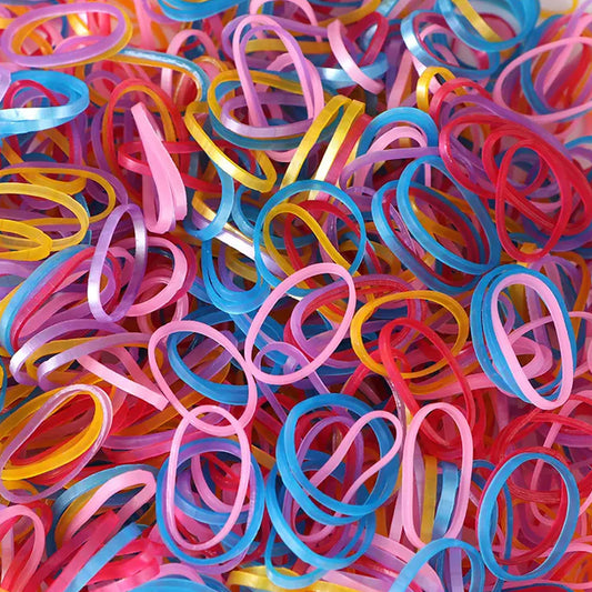Rubber Band For Officehome And Kitchen Accessories Item Products Elastic Rubber Bands Flexible Reusable Nylon Elastic Unbreakable For Stationery School Multicolor - Happy Price - Image 1