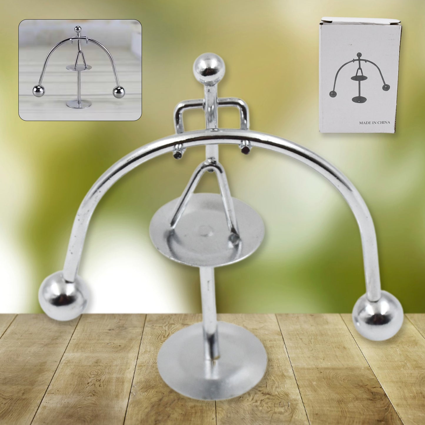Mini Steel Balance Toy Small Weightlifter Mold Desk Decor Metal Craft Perpetual Balance Art Education Motion Toy Figurine Home Office Decoration Birthday Gift (1 Pc) - Happy Price - Image 4
