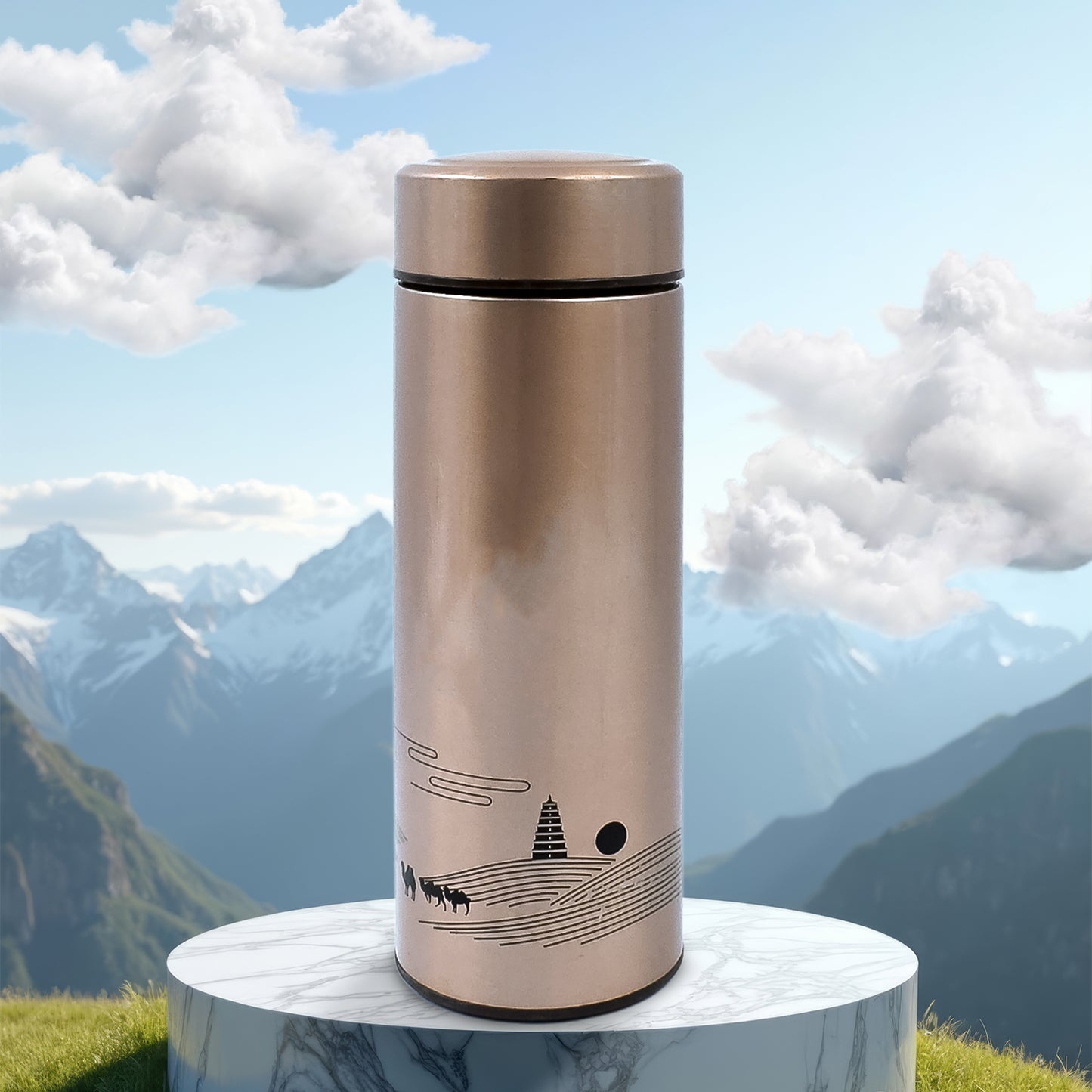 Vacuum Bottle Double Wall Vacuum Mug Stainless Steel Water Bottle (350 Ml Approx) - Happy Price - Image 2