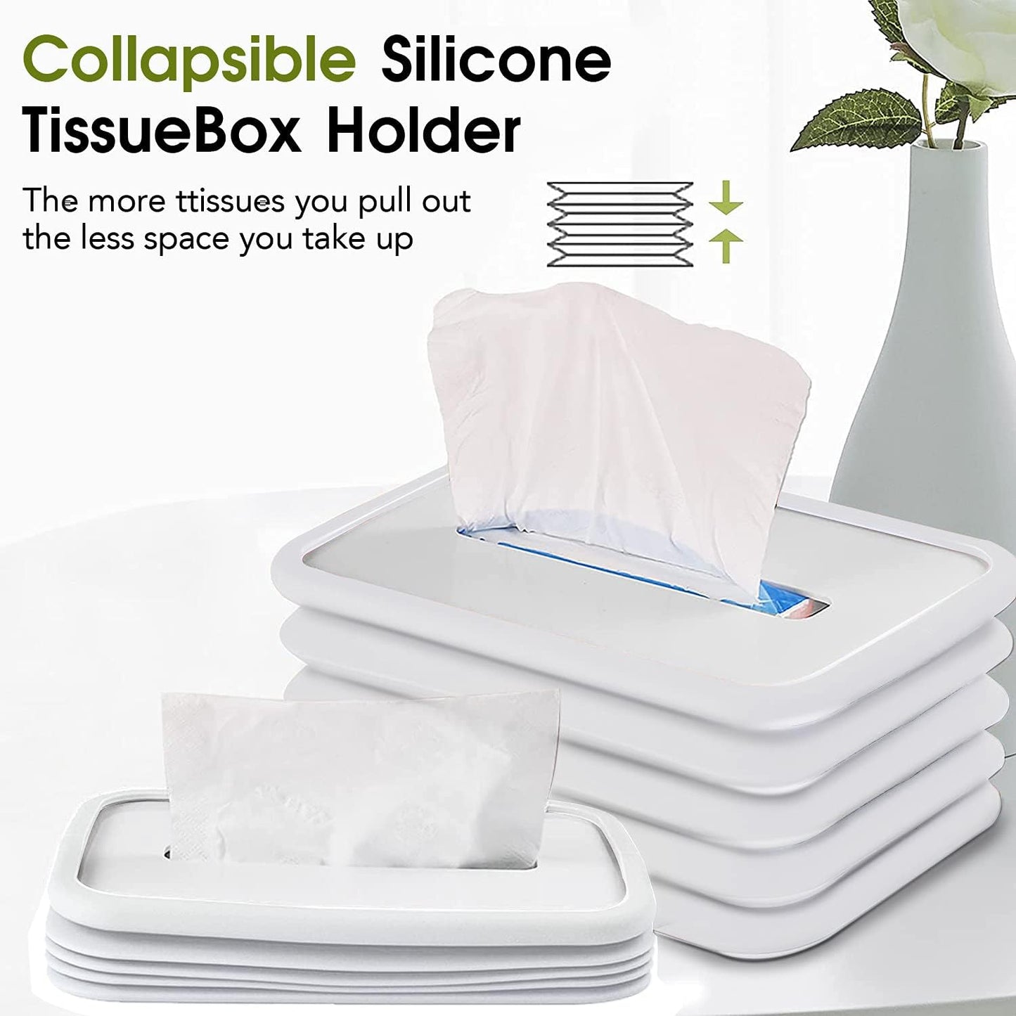 Tissues Holder Silicone Simple Tissue Box Tissues Cylinder Tissues Cube Box Tissue Holder For Bathroom Office Car Bedroom For Bathroom Room Office Car - Happy Price - Image 6