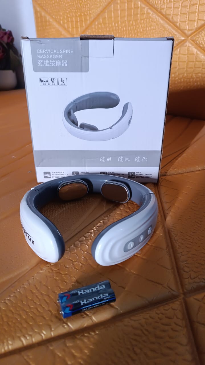 2 Heads Smart Electric Neck And Back Pulse Massager (1 Pc  Mix Design) - Happy Price - Image 7