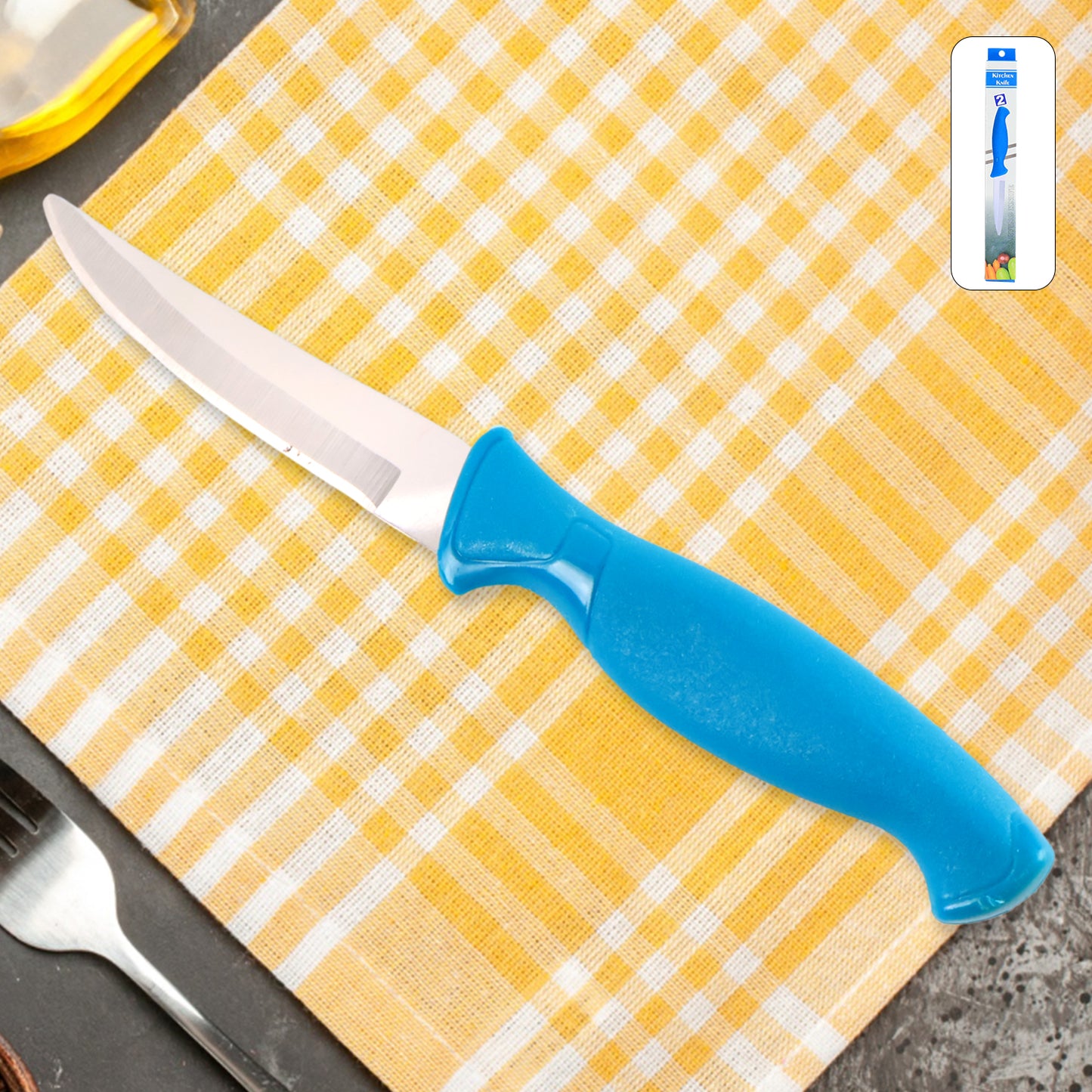 Heavy-duty Stainless Steel Kitchen Knife With Ergonomic Handle (1 Pc) - Happy Price - Image 6