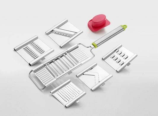 6 In 1 Stainless Steel Kitchen Chips Chopper Cutter Slicer And Grater With Handle - Happy Price - Image 1