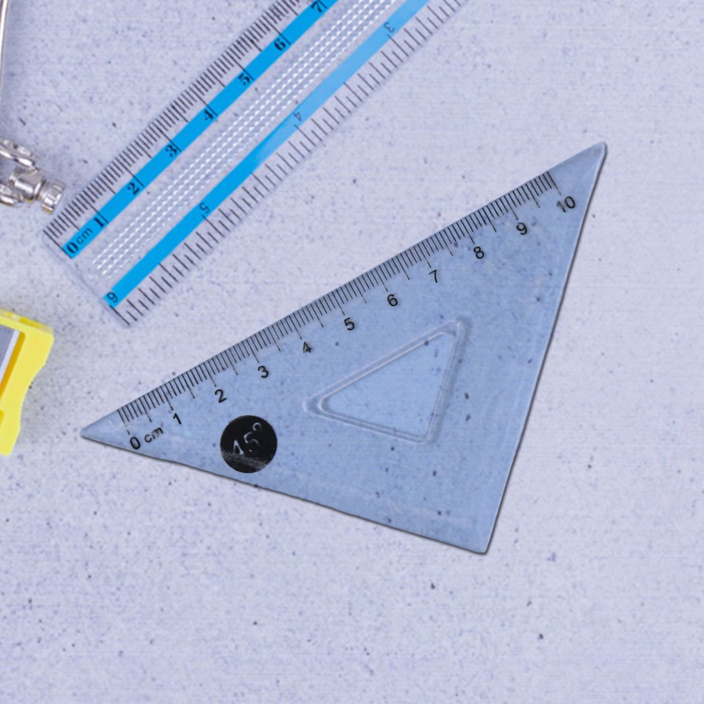 Transparent Plastic Set Square Ruler Kit (3 Pc) - Happy Price - Image 3